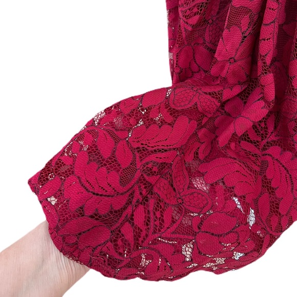 Red Backless NBD Lace Mini Dress Sz Small - Picture 9 of 14